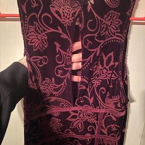Free people Elegant Floral Velvet Dress